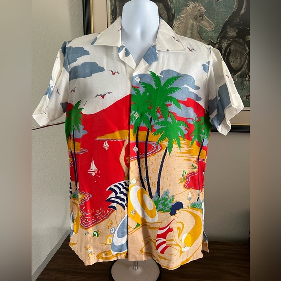 60s～70s Bahamas MFG Co プルオーバー アロハシャツ｜トップス 